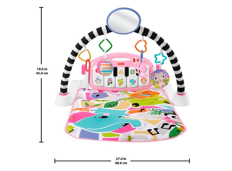 GIMNASIO BEBÉ FISHER PRICE CRECE Y BRILLA PIANO PATADITAS MUSICALES - 6
