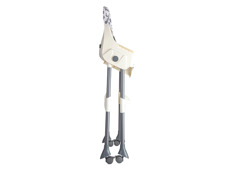 SILLA DE COMER BEBE STEPS PLEGABLE CON RUEDAS GRIS BEBESIT - 4