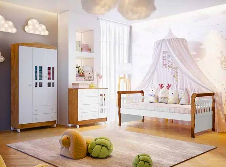 CAMA CUJA BLANCO CAFÉ JULIA - 5