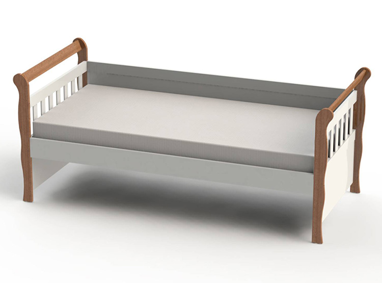 CAMA CUJA BLANCO CAFÉ JULIA - 1