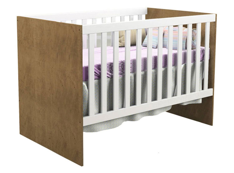 CUNA KIDSCOOL GABI BARANDA AJUSTABLE BLANCO/CAFÉ - 3