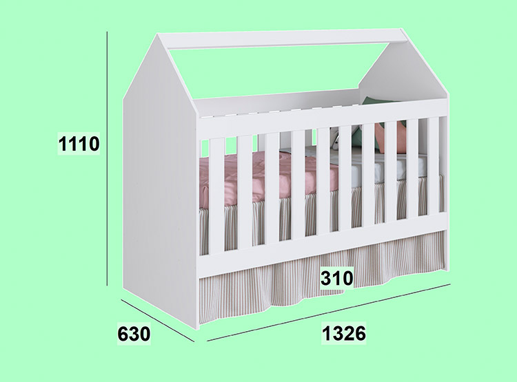 CUNA KIDSCOOL CASITA 60 MONTESSORI BE042BR BLANCO - 3