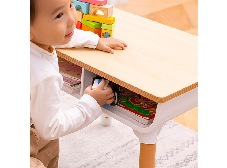 MESA CON SILLA SCHOOL BLANCA CARAMELO - 6