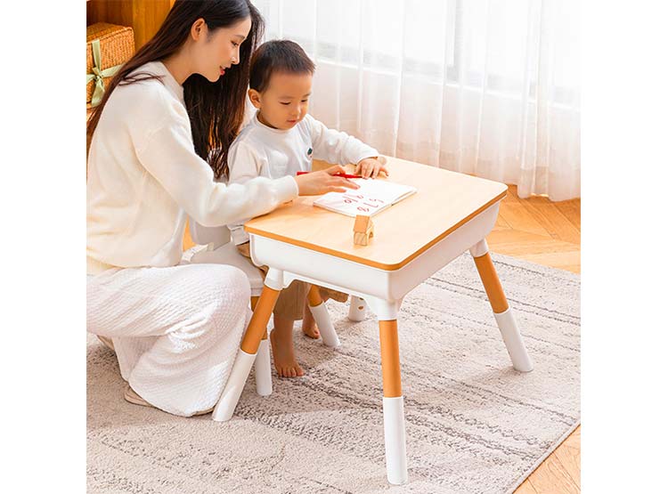 MESA CON SILLA SCHOOL BLANCA CARAMELO - 7