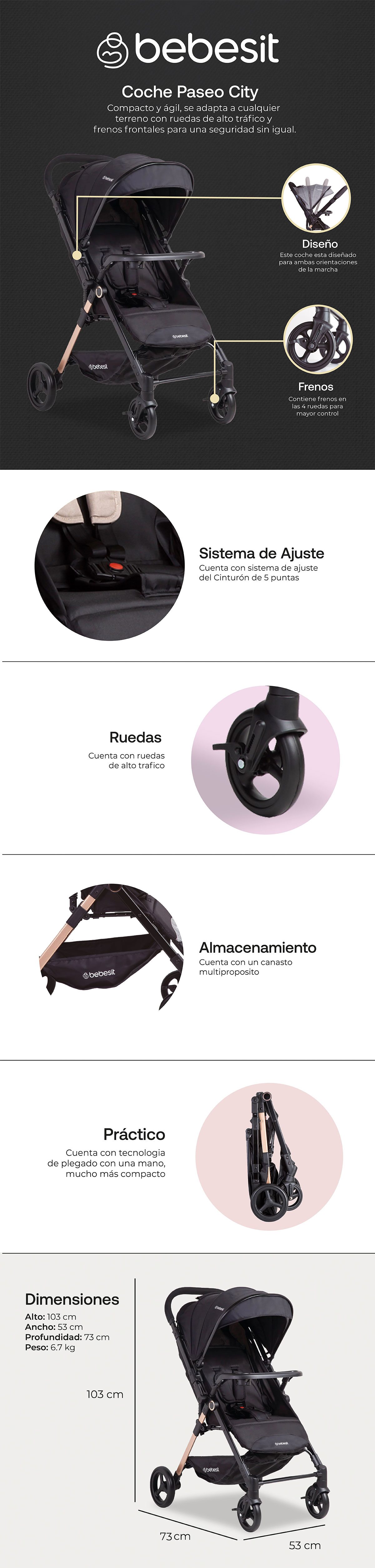 COCHE PASEO CITY NEGRO