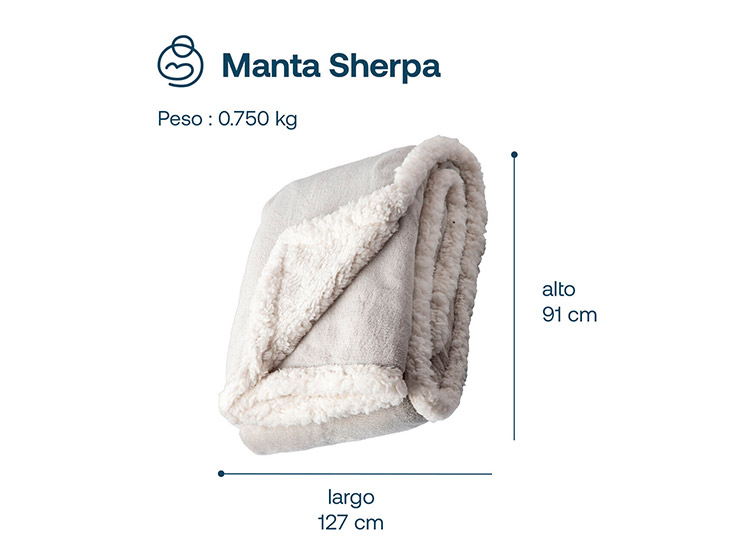 MANTA SHERPA DE POLAR GRIS BEBESIT - 7