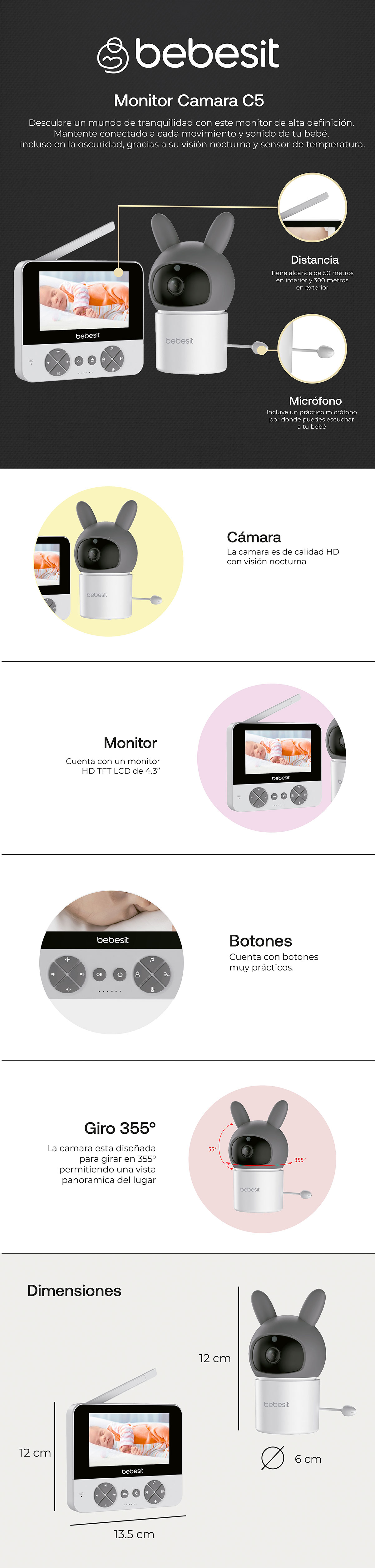 MONITOR CON CAMARA C5 SMART GUARD PRO 2.0
