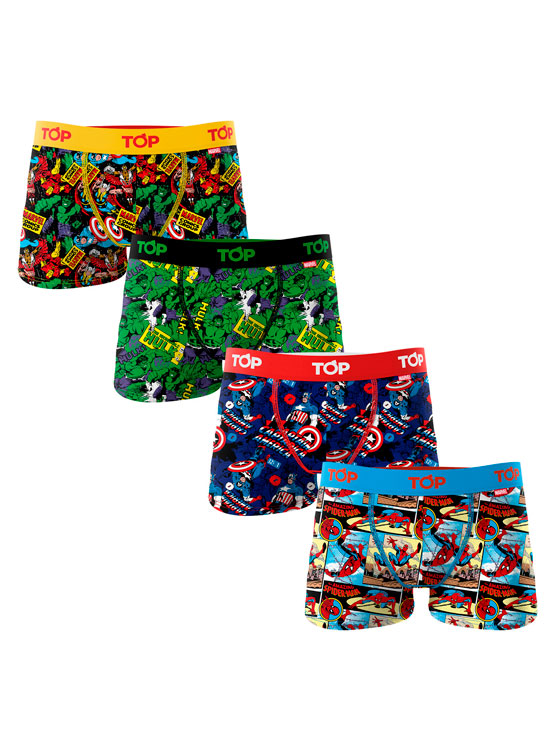 PACK CALZONCILLO ALGODÓN NIÑO TOP BOXER MARVEL - 1