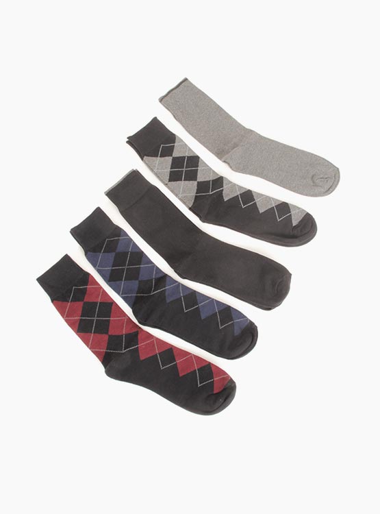 PACK X5 CALCETINES KENNETH STEVENS ROMBOS - 1