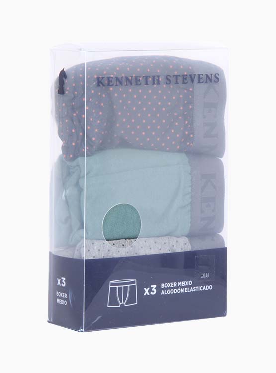 3 PACK BÓXER MEDIO ALGODÓN HOMBRE KENNETH STEVENS - 4