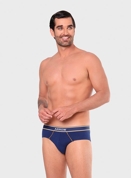 Kisses&Love Pack 3 Slip Uomo In Cotone Traspirante, Parte Anteriore Anatomica, Vestibilità Comoda