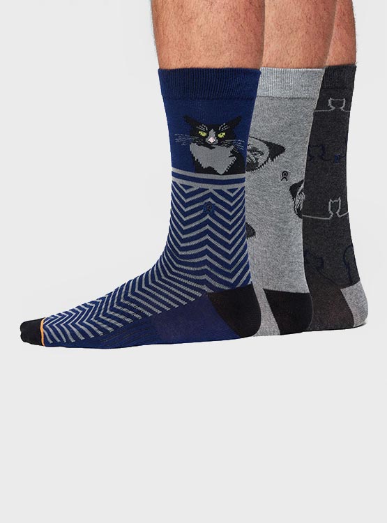 Calzini Pets 2 Paia – Confezione Regalo Per Animalieri – Calze Simpatiche Con Faccine Di Animali – Taglia Unica 41-46 - 4