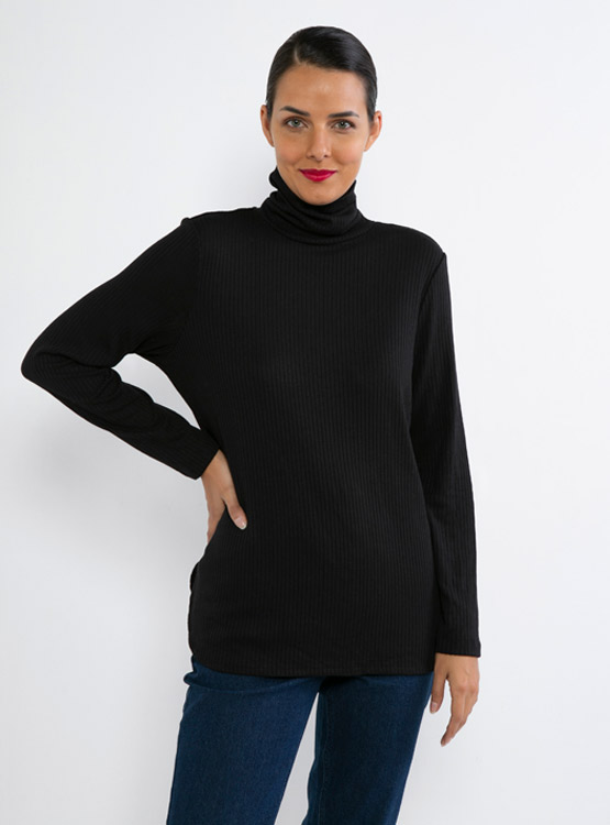 POLERA AZIZ CUELLO ALTO COMFY - 2