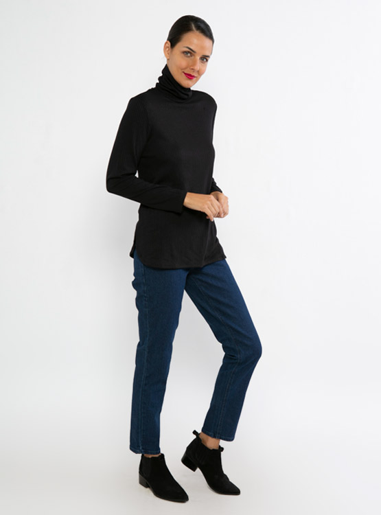 POLERA AZIZ CUELLO ALTO COMFY - 1