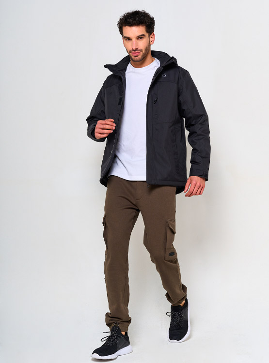 Chaqueta De Lluvia Para Hombre Con Capucha, Impermeable, Ligera, Para Montaña, Nieve, Montaña, Senderismo, Cortavientos, Negro