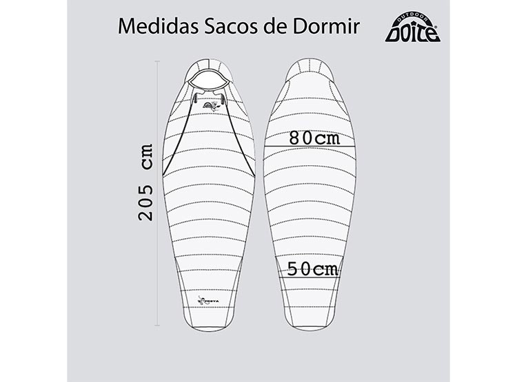SACO DE DORMIR MOMIA DOITE FREYA LIGHT BLUE - 2