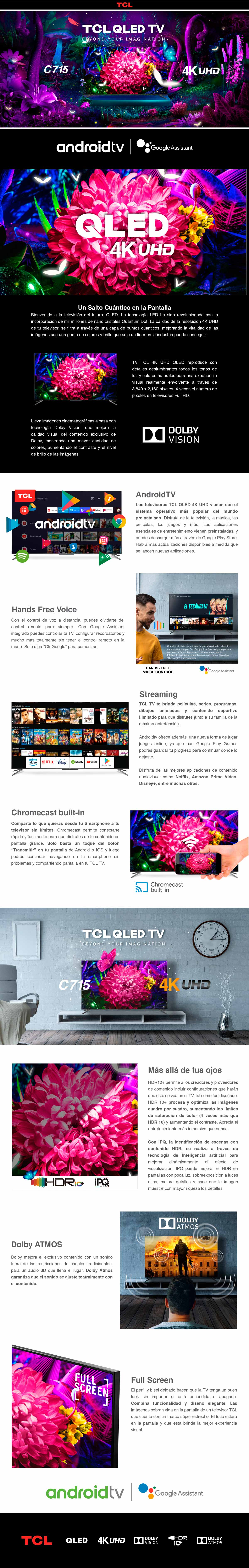 QLED TCL 55C715 ANDROID UHD SMART