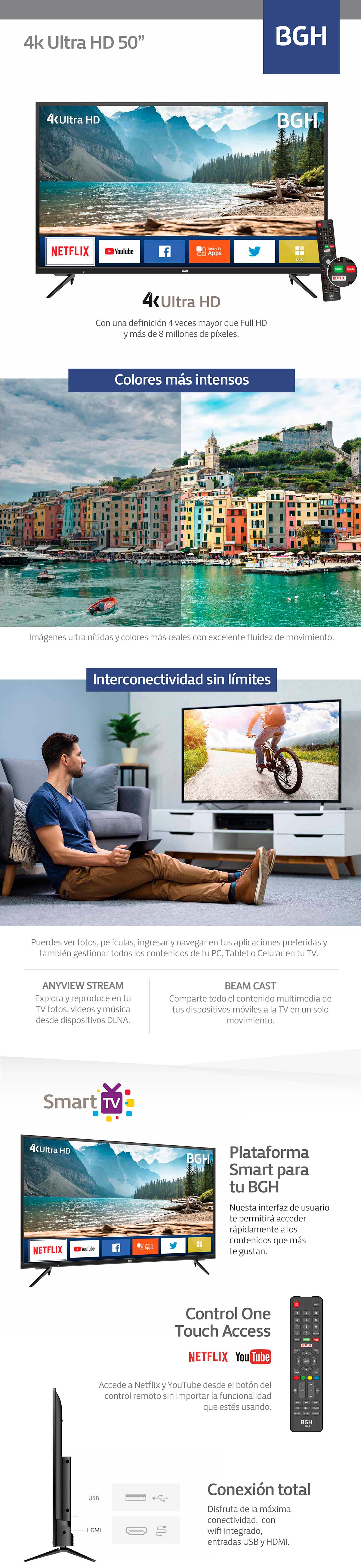 LED BGH 55 B5520UK6IC UHD 4K SMART TV