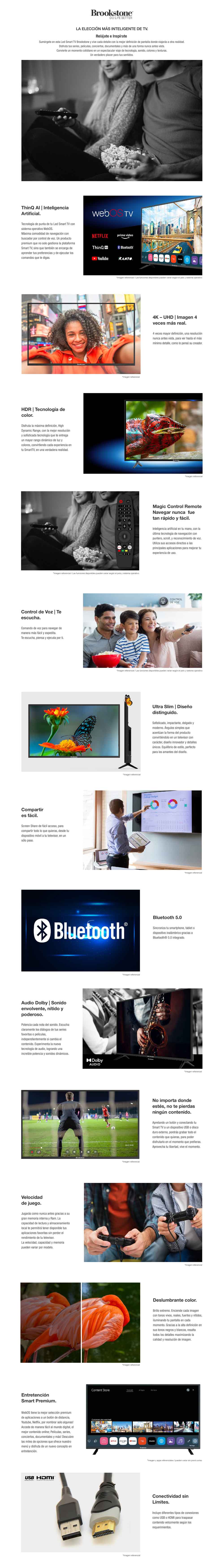 LED BROOKSTONE 75 4K SMART WEB OS