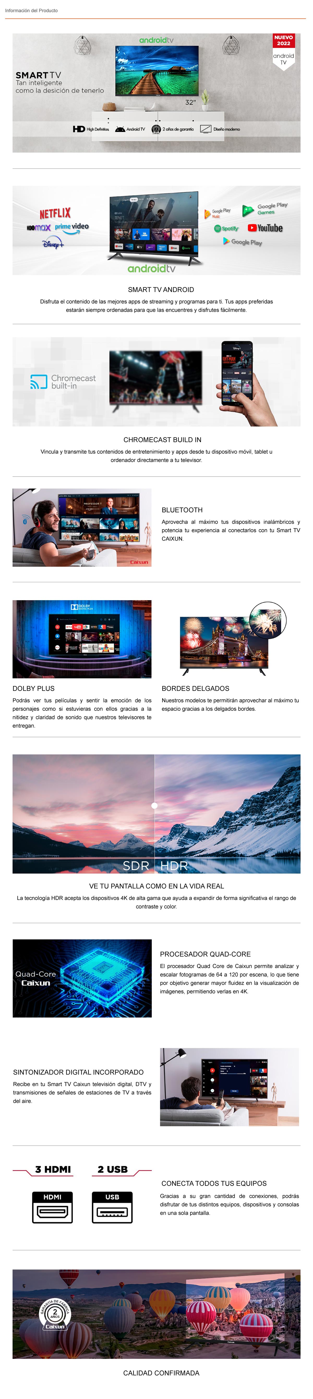 LED CAIXUN C32V1HA HD SMART TV