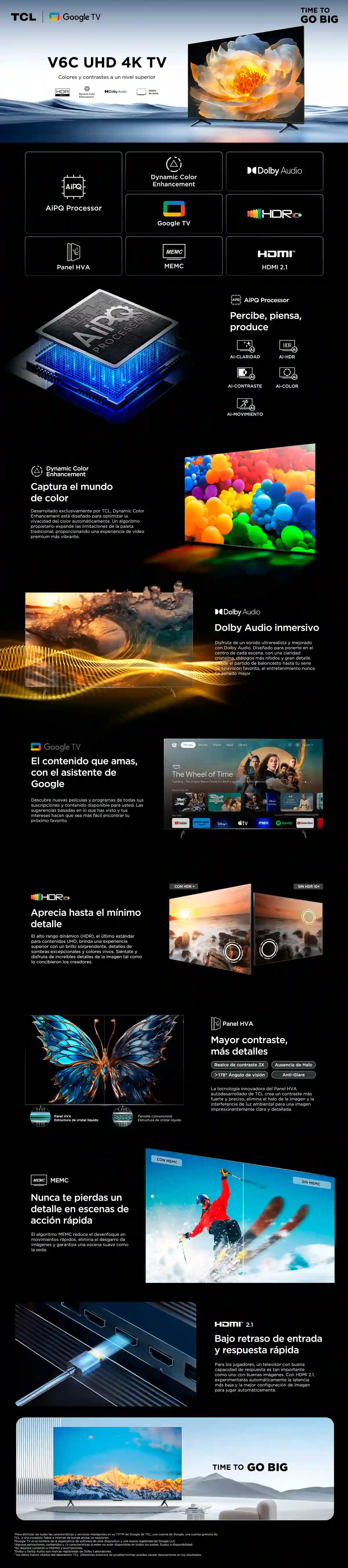 SMART TV TCL LED 4K UHD 75 V6C