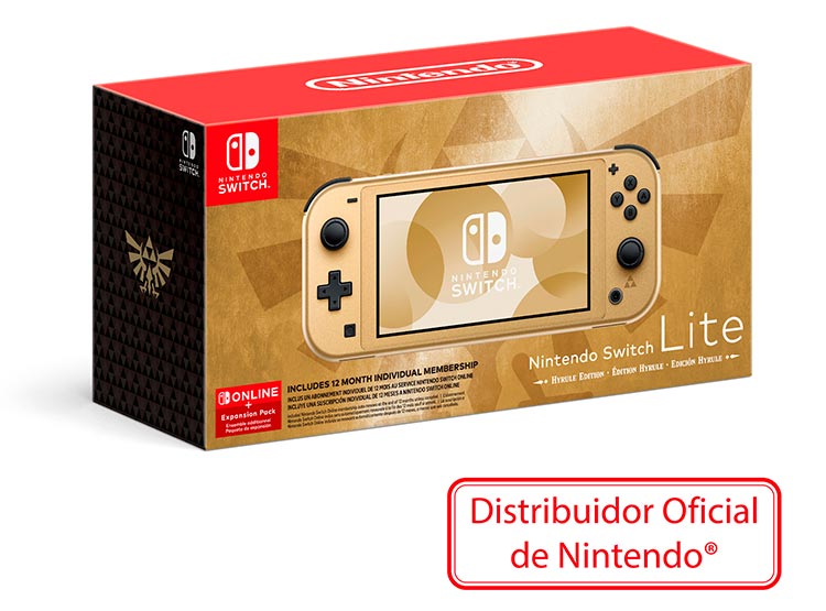 CONSOLA NINTENDO SWITCH LITE HYRULE EDITION + 1 AÑO NINTENDO