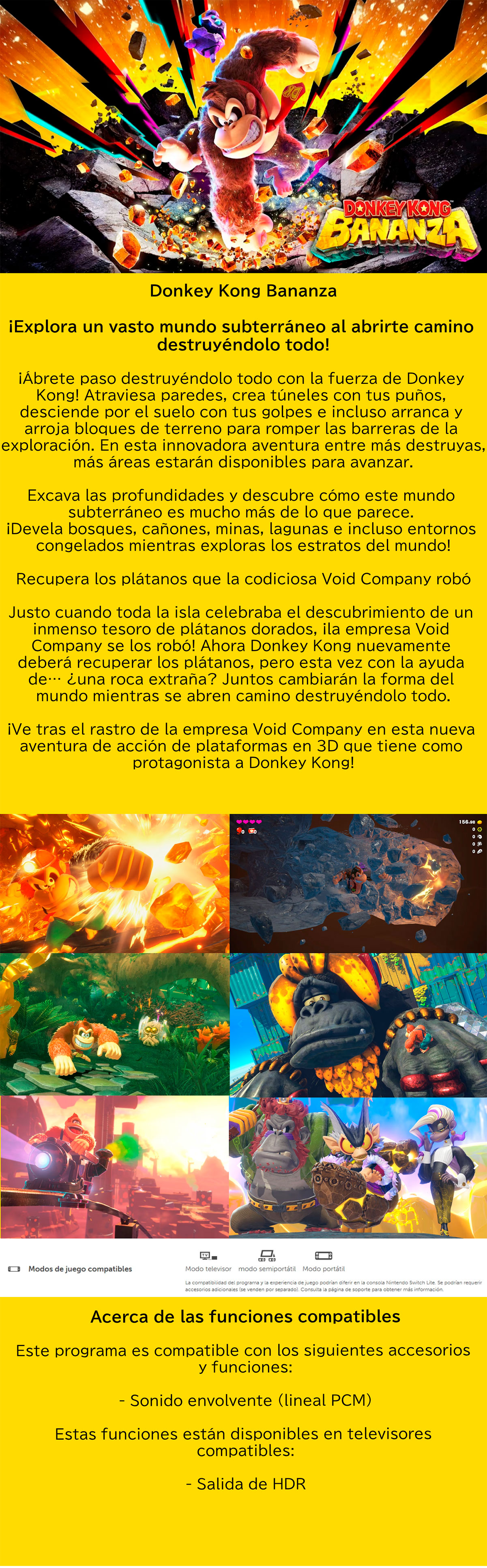 JUEGO SWITCH 2 DONKEY KONG BANANZA