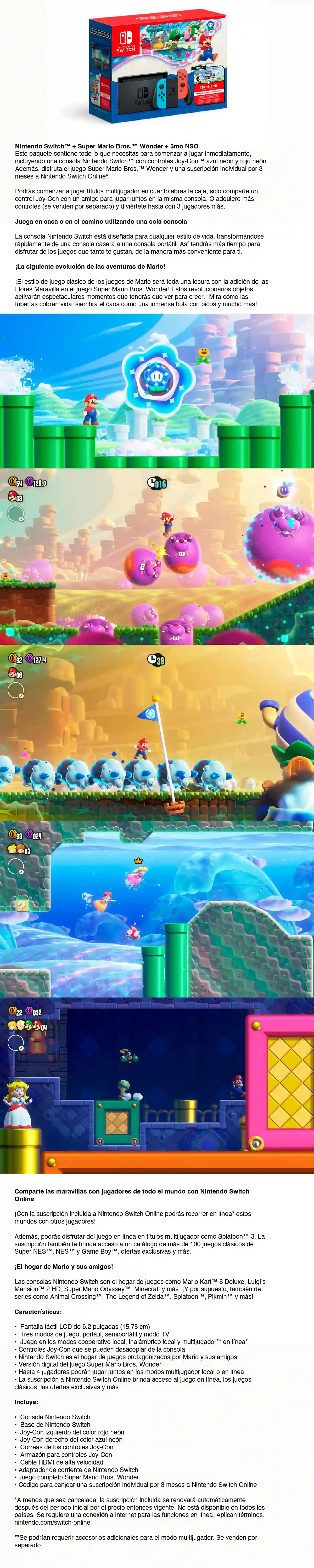 NINTENDO SWITCH 1.1 + SUPER MARIO WONDER