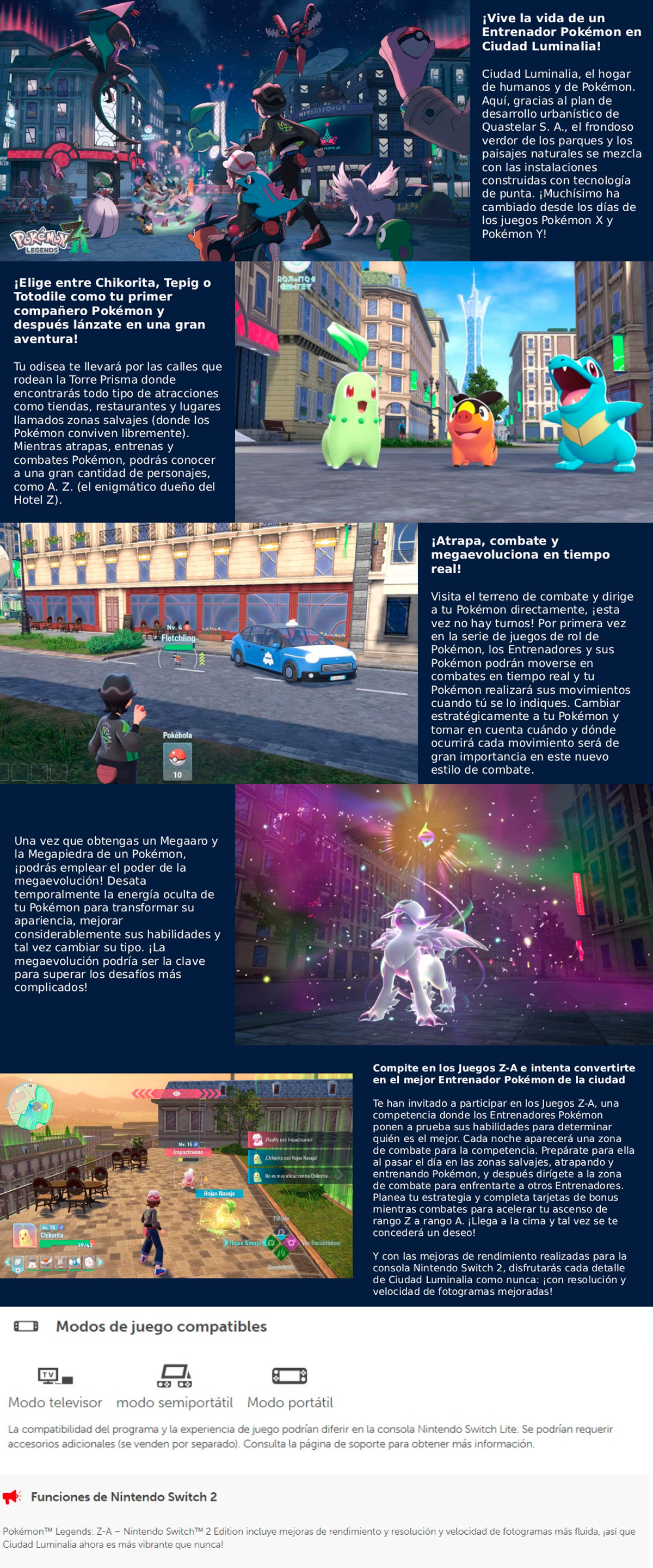 JUEGO SWITCH 2 POKEMON LEGENDS ZA
