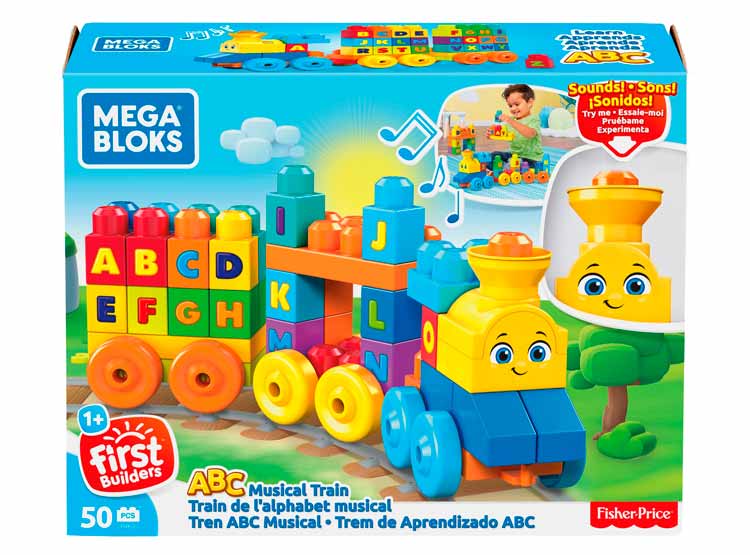 SET MEGA BLOCKS TREN DE APRENDIZAJE - 5
