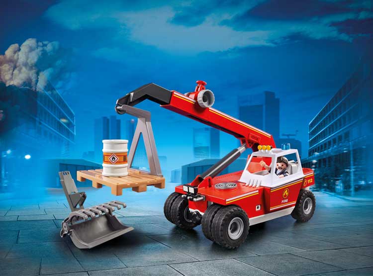 Playmobil - Plateforme Véhicule De Maintenance Avec élévateur - Set Aéroport Ground Crew 3197 - Pièce D'occasion