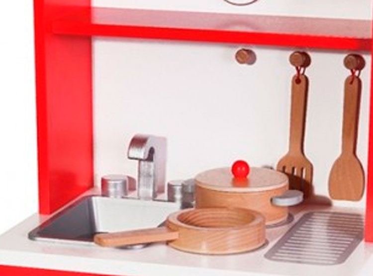 COCINA DE MADERA KIDSCOOL RED CLASSIC - 2