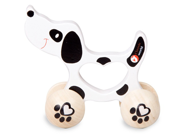 JUEGO ARRASTRE KIDSCOOL DOGGY MADERA BLANCO - 1