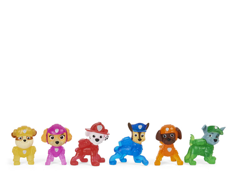 SET 6 FIGURAS TRASLÚCIDAS PAW PATROL LA PELÍCULA - 2