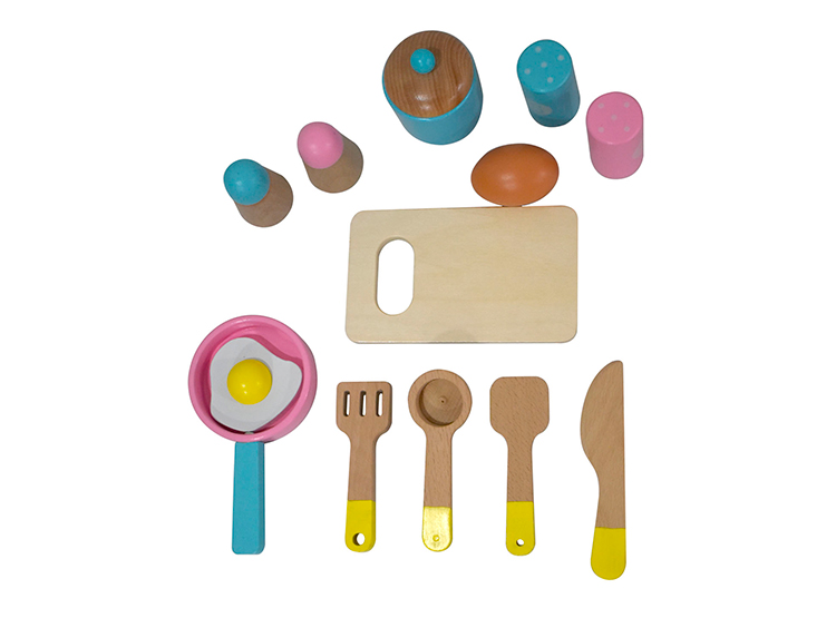 Juego De Pizza De Madera 27 Piezas | Accesorios Montessori De Cocina Infantil Para Niños +3 Años