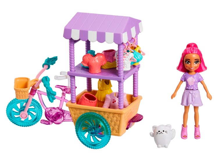 SET DE JUEGO POLLY POCKET CARRITO DE DULCES SORPRESA - 3