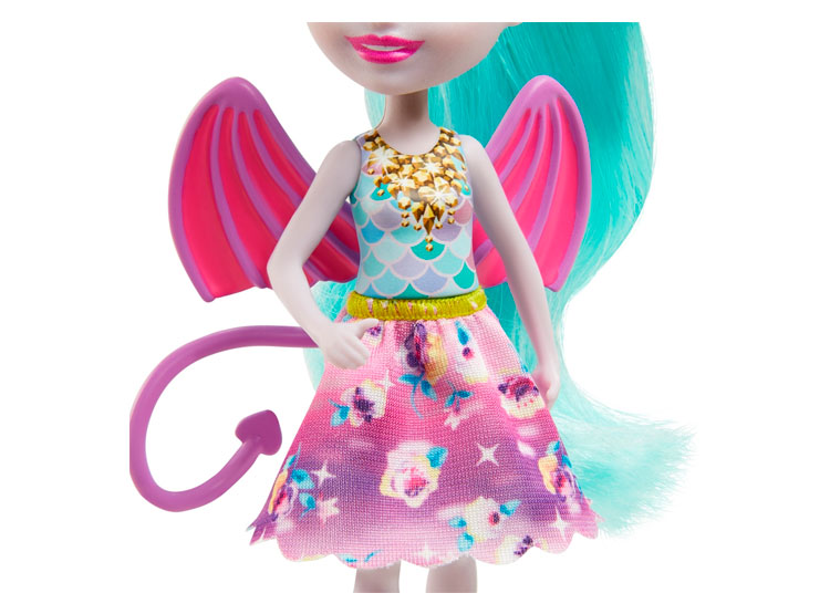 Enchantimals Royal Muñeca Deanna Dragon Con Familia De Dragones – Set De 4 Figuras + Accesorios, Atuendo Real Con Corona, Regalo Para Niños