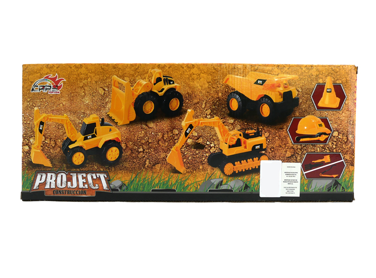 SET DE JUEGO ULTRA TOYS CASCO + RETRO ESCAVADORA + PALAS - 2