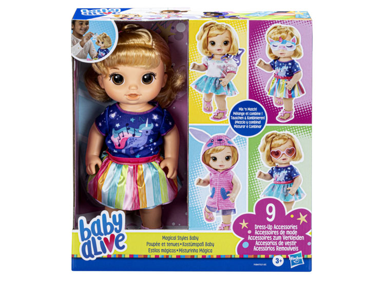 MUÑECA BABY ALIVE ESTILOS MAGICOS - RUBIA HASBRO