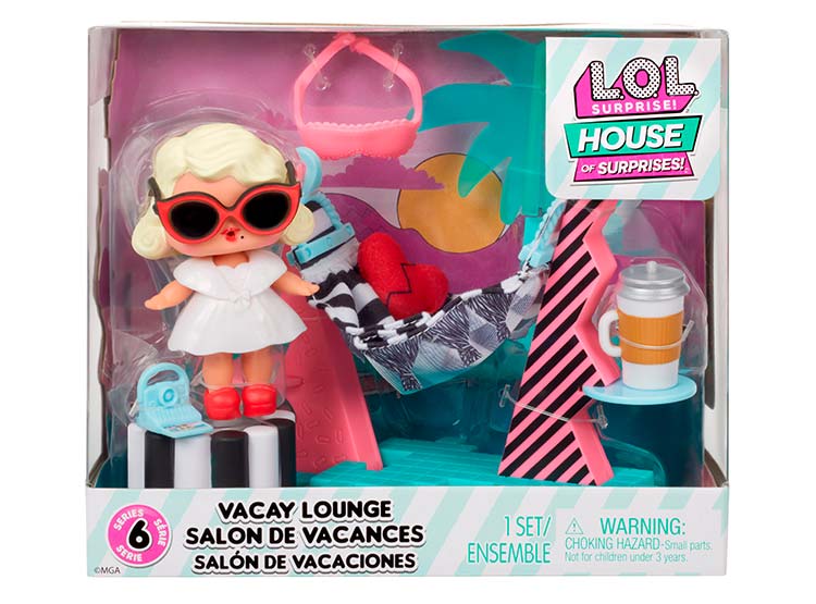 MUÑECA L.O.L. SURPRISE PLAYSET S6 LEADING BABY + VACAY LOUNGE - 6