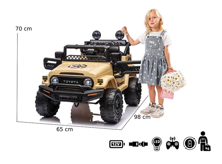JEEP A BATERIA KIDSCOOL TOYOTA FJ CRUSIER ARENA 12V - 6