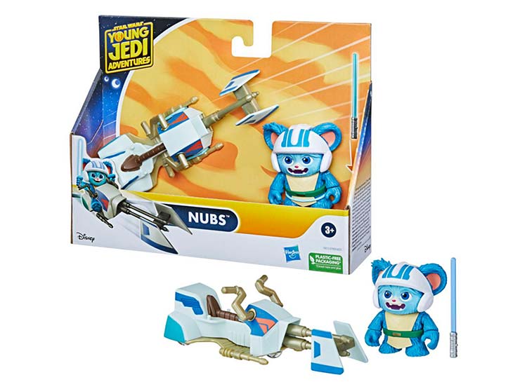 Star Wars Young Jedi Adventures – Nubs Jedi Parlachín De Peluche, Con Sable De Luz Y Efectos De Sonido, Para Niños De 3 Años