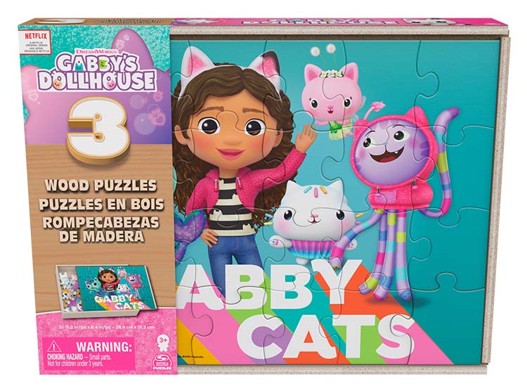 Ripley - SET 3 PUZZLES GABBY'S DOLLHOUSE MADERA
