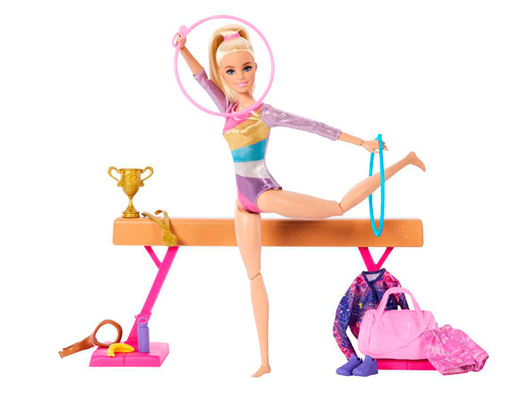 SET DE JUEGO BARBIE PROFESIONES GIMNASTA CABELLO RUBIO - 2