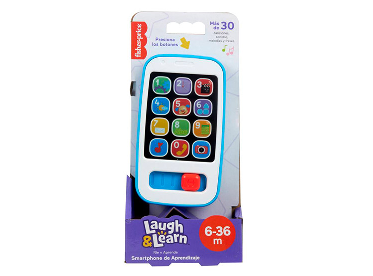 JUGUETE DIDACTICO FISHER-PRICE SMARTPHONE DE APRENDIZAJE RÍE Y APRENDE AZUL - 4