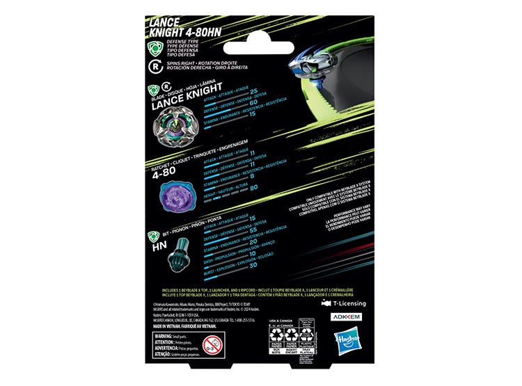 TROMPO BEYBLADE X KIT INICIAL LANCE KNIGHT 4-80 HN - 4