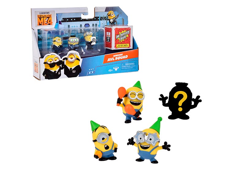 PACK 4 FIGURAS DE 3 A 5 CMS MINIONS
