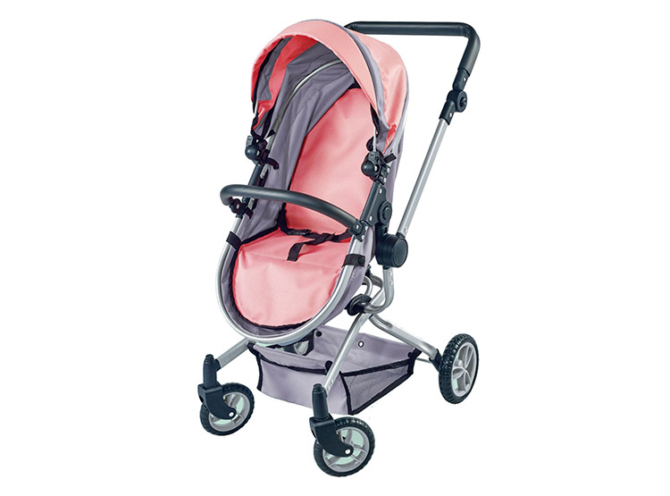 COCHE CUNA PARA MUÑECAS ROSADO 2X1 - 6