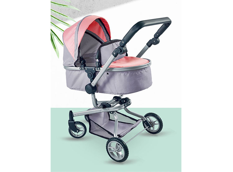 COCHE CUNA PARA MUÑECAS ROSADO 2X1 - 7