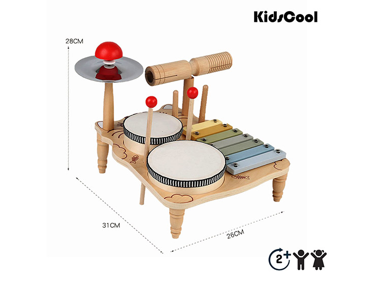 JUGUETE DIDACTICO KIDSCOOL BATERÍA DE MADERA MONTESSORI - 4